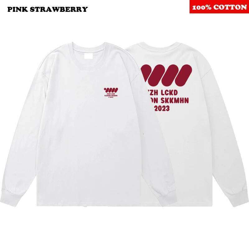 American Casual White Men's Autumn 2025 New 100% Cotton Oversize Long sleeved Sports Gym T-shirt Y2k Tops Men clothing Z260314