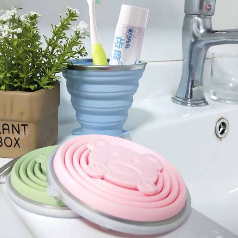 180/320ML Silicone Collapsible Travelling Cups Reusable & Portable Drinking Cup with Lids for Outdoor Hiking Z260314