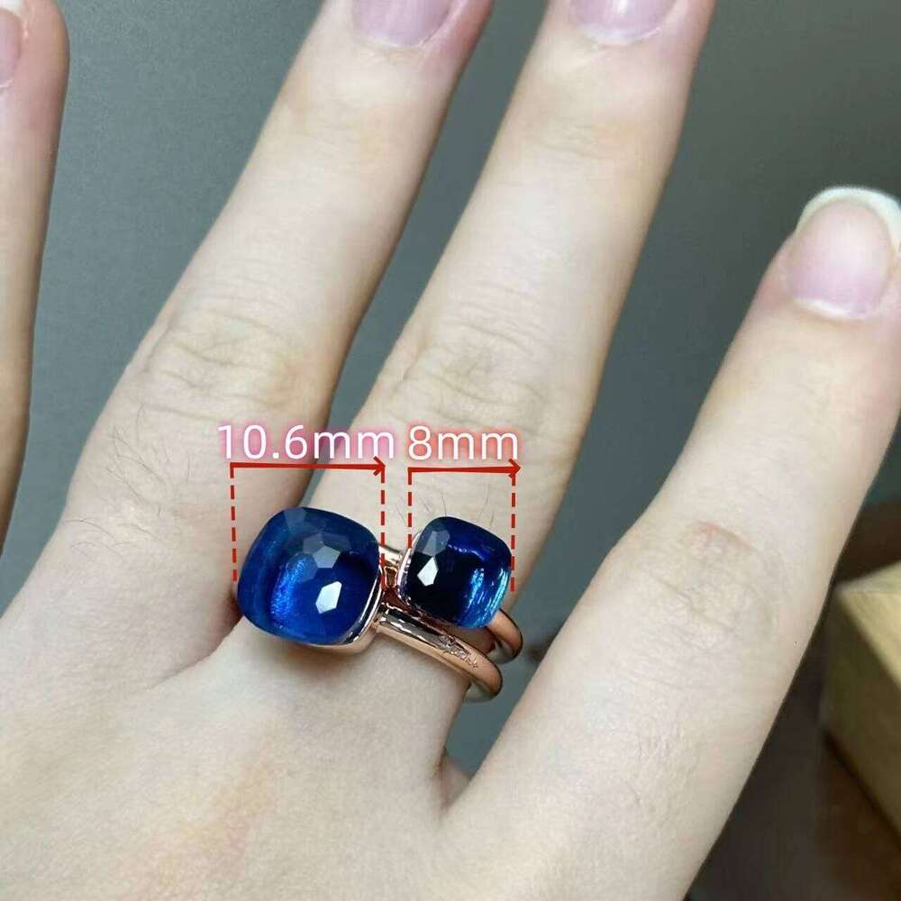 10.6mm/Classic and Petite Nudo Set for Women Prime Style Ring Copper Coloful Cyrstal Fashion Jewelry Gift Vanlentine's Day H260312