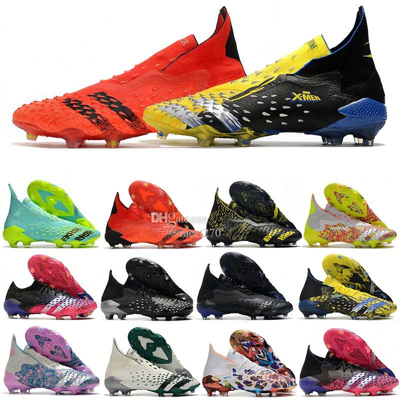 Classic Pradetor Freak.1 2 3 Low FG Demonskin Black Shock Pink Football Boots Numbersup Showpiece Pack Football Shoes Demonskin Freak plus Wolve rine Soccer Cleats