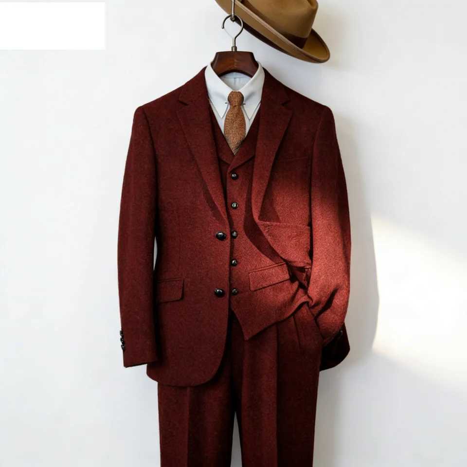 Mens Formal Ternos Classic Business Suit Unique Single Breasted Blazer Set for Elegant Professional Wear M260313