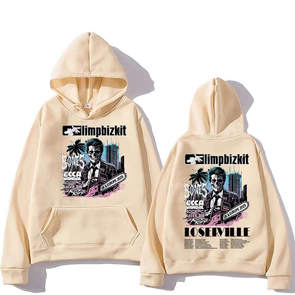 Limp Bizkit UK and Europe Tour Graphic Printing Sweatshirts Men Women Clothing High Street Casual Pullovers Z260314