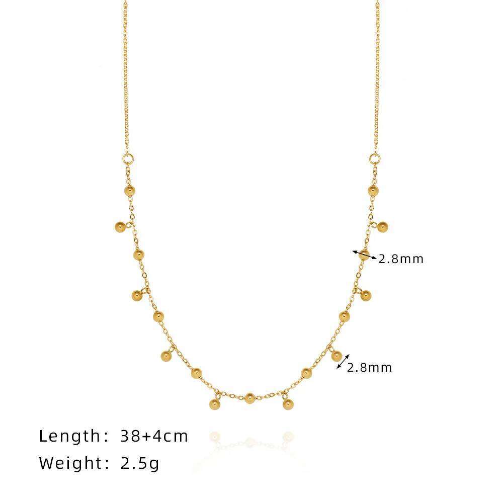 Minimalist Bean Tassel Necklace Waterproof Gold Plated Stainless Steel Choker High Quality Fashion Jewelry Gifts For Ladies H260312