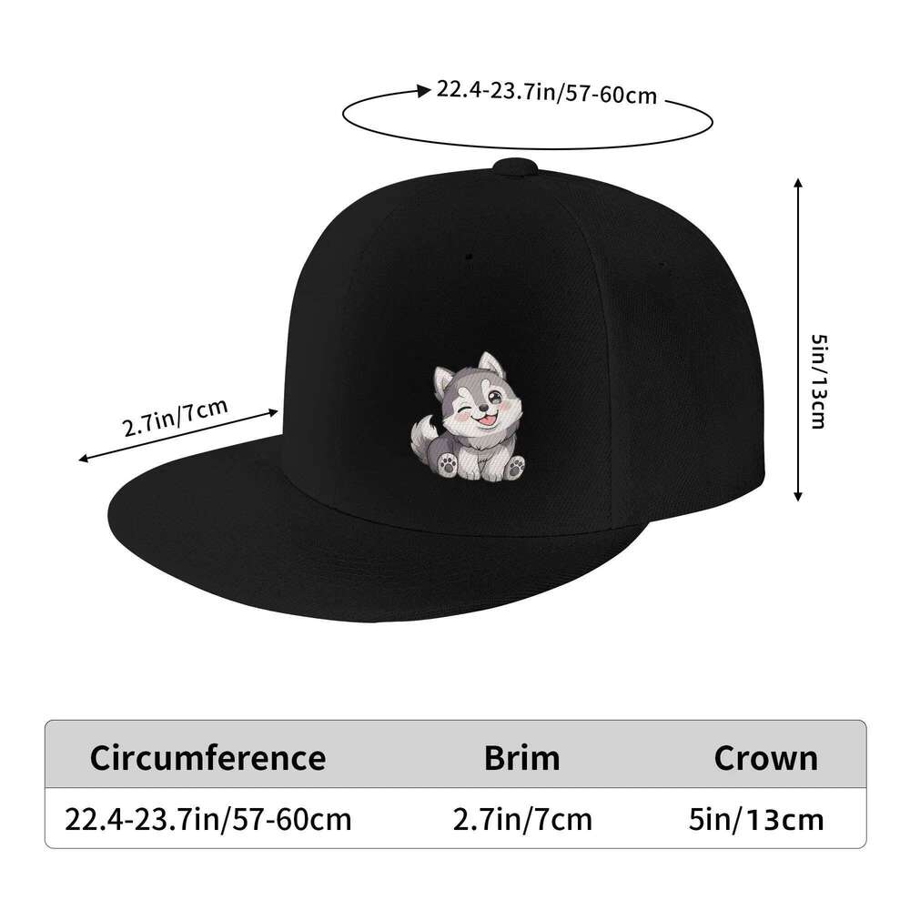 Cute Winking Kawaii Husky Unisex Caps Outdoor Trucker Baseball Cap Snapback Hats Breathable Casquette Z260313