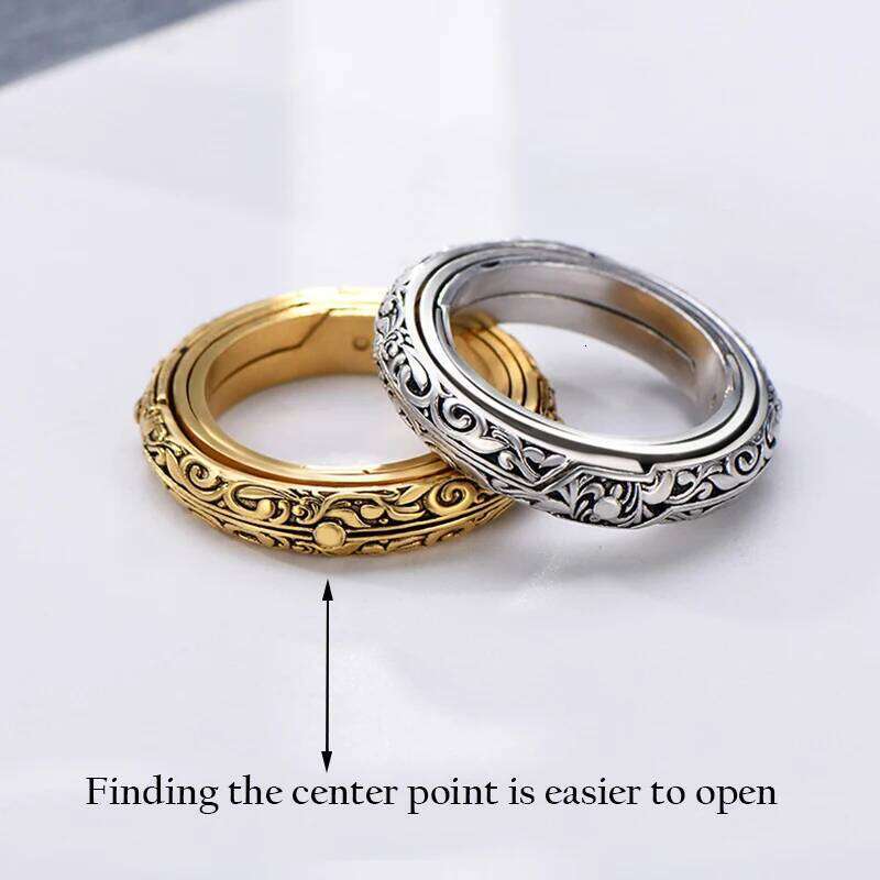 Astronomy Ball Rings Men Openable Rotate Sphere Cosmic Planet letter Ring Women Fashion Jewelry DropShipping 7-12 Size K H260312