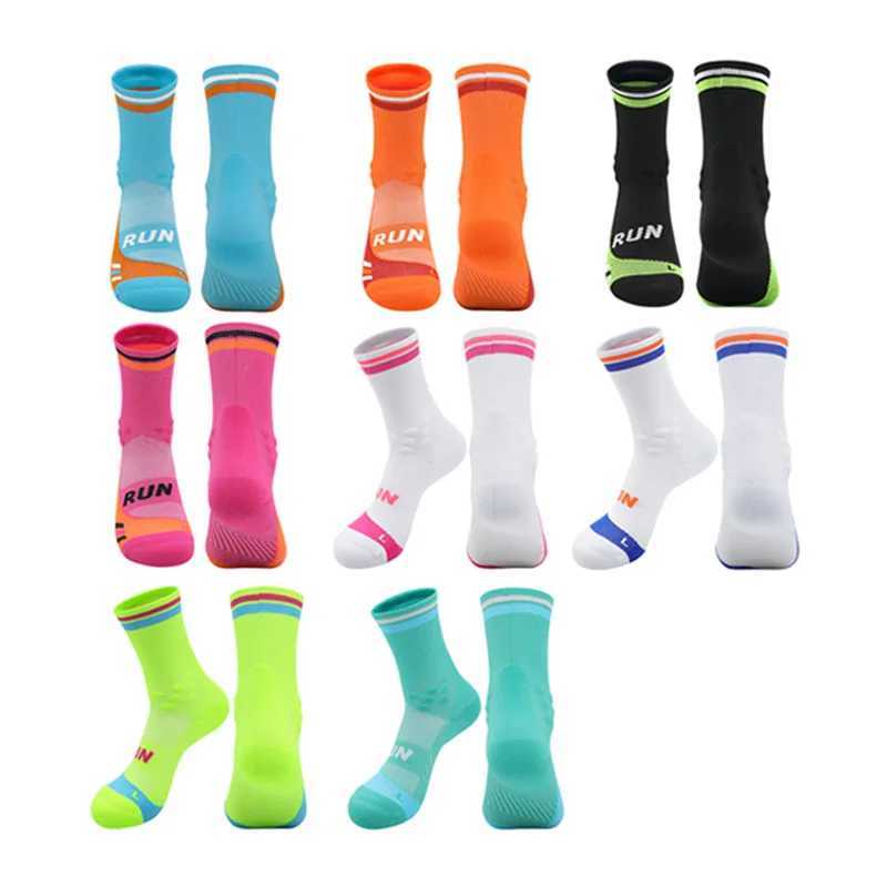 Running Compression Socks Crew Marathon Sport Sock For Man Woman Adult Teenager D260313