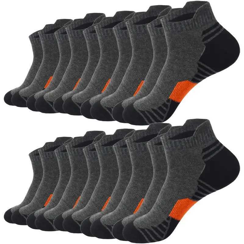 5/10Pairs Mens Ankle Sport Socks - Sweat-absorbing Breathable Comfy Socks For Running Outdoor Activities D260313
