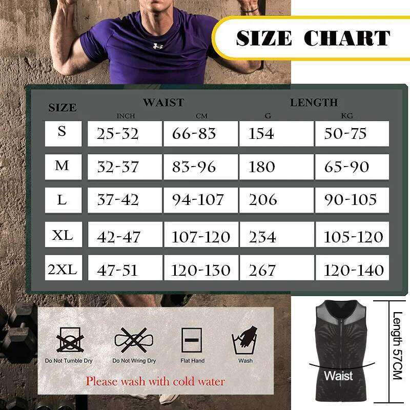 Mens Chest Compression Gynecomastia Vest Slimming Shirt Body Shaper Tank Top Front Zipper Corset For Man Shapewear 26Y0313