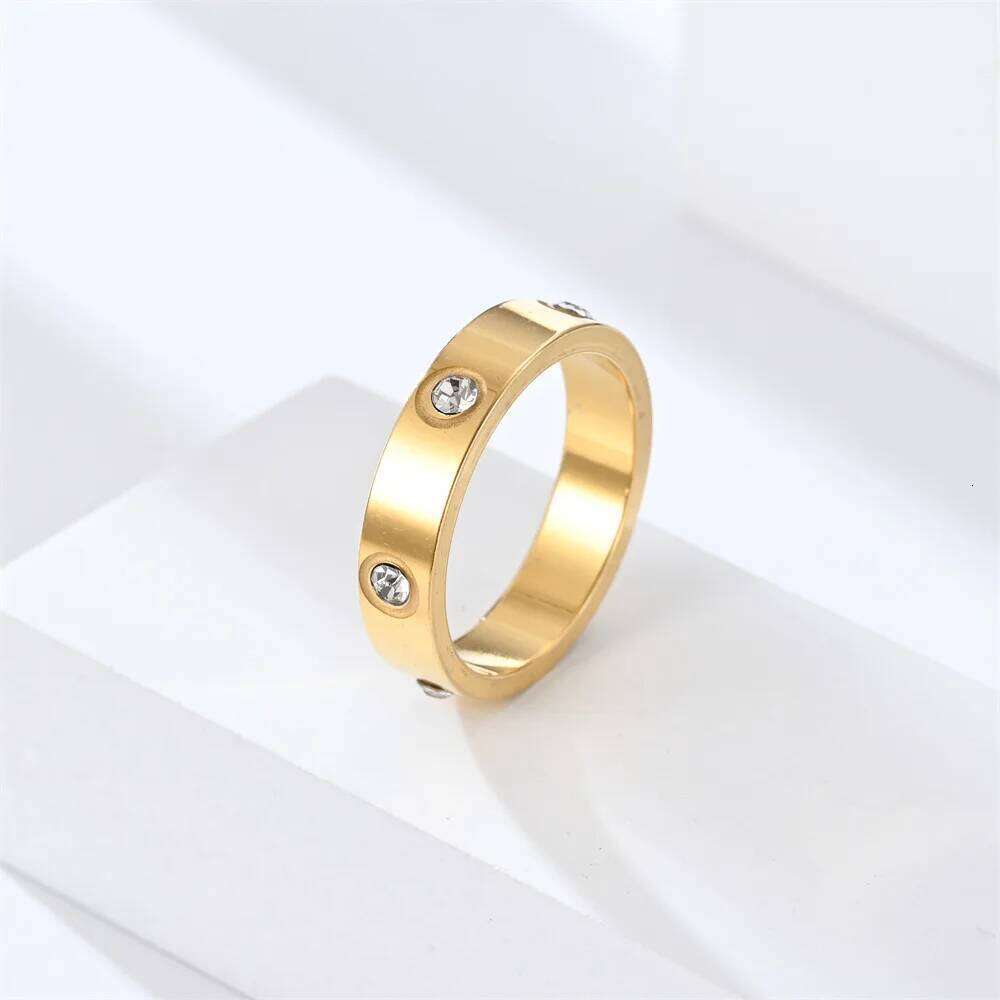 New Style Classic Stainless Steel Diamond Ring - Unisex Jewelry Gift Size 5-11 Fashionable Accessory for Men And Women H260312
