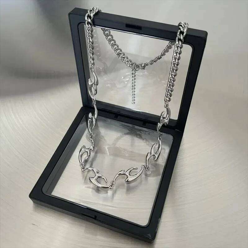 New Punk Irregular Titanium Steel for Man Hip Hop Necklace Collar Unisex Jewelry Street Choker Chain Accessories H260312