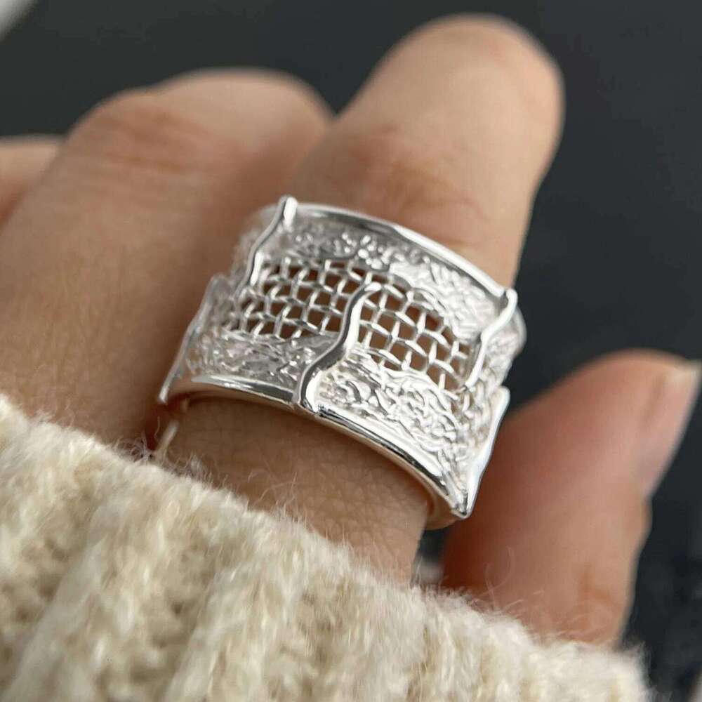 925 Sterling Silver Rings for Women Couple Minimalist Handmade Simple Flower Heart Ring Fine Jewelry Gift Prevent Allergy H260312