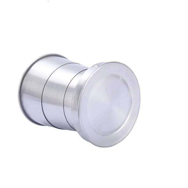 75/150/250ML Stainless Steel Folding Camping Cookware Retractable Teacups Teaware Camp Utensils Tableware Fol Z260313