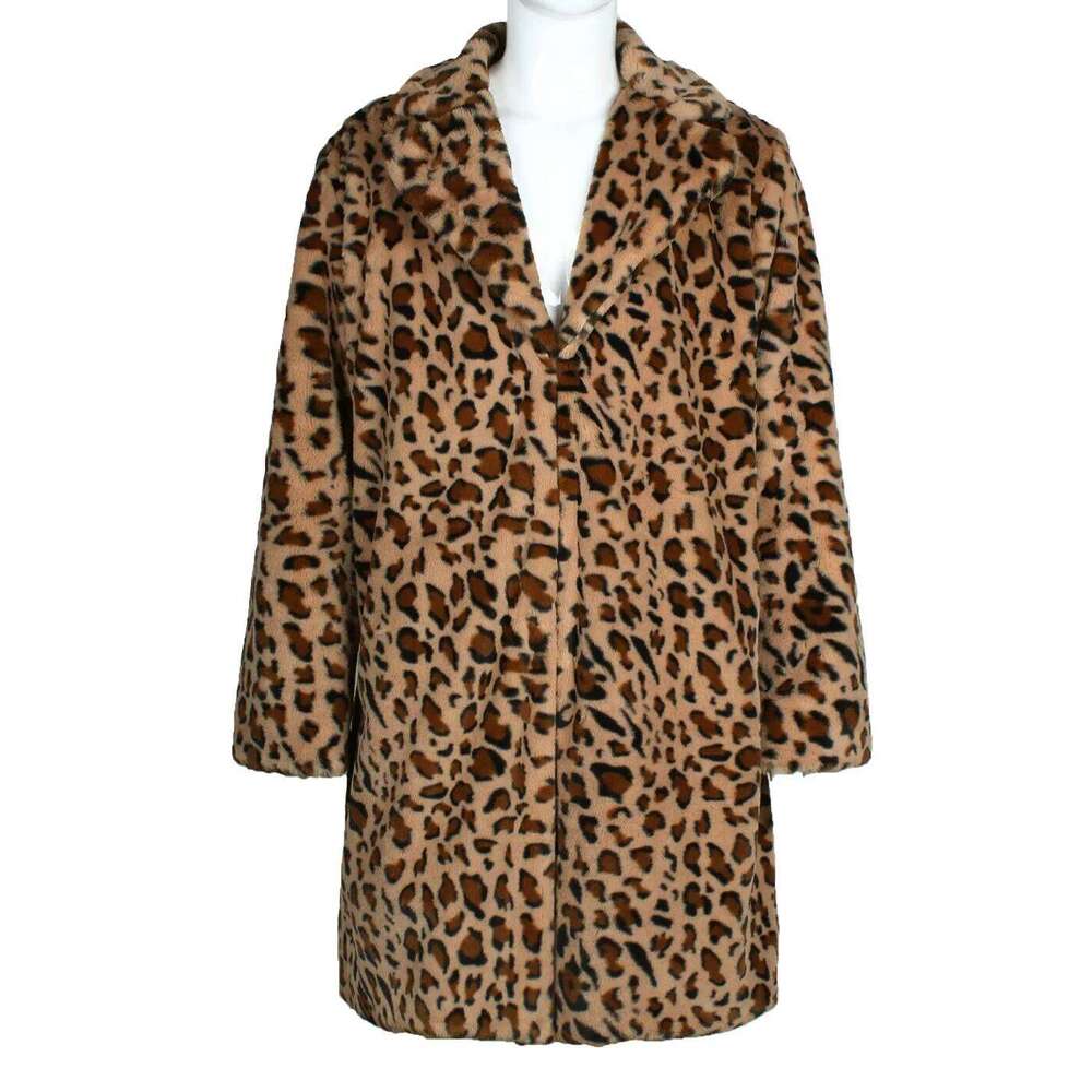 Men Faux Coat Winter Thick Leopard Long Sleeve Warm Coats Shaggy Outerwear Luxury Fur Jacket Bontjas Jackets Mens Z260313