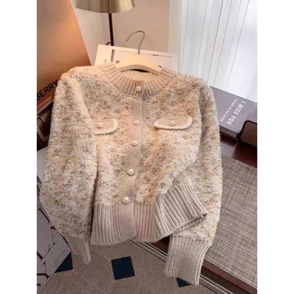 New Autumn Clothing Vintage Cardigan For Women O-neck Fashion Patchwork Knitted Sweater Korean Loose All Match Tops Pull Femme Z260313