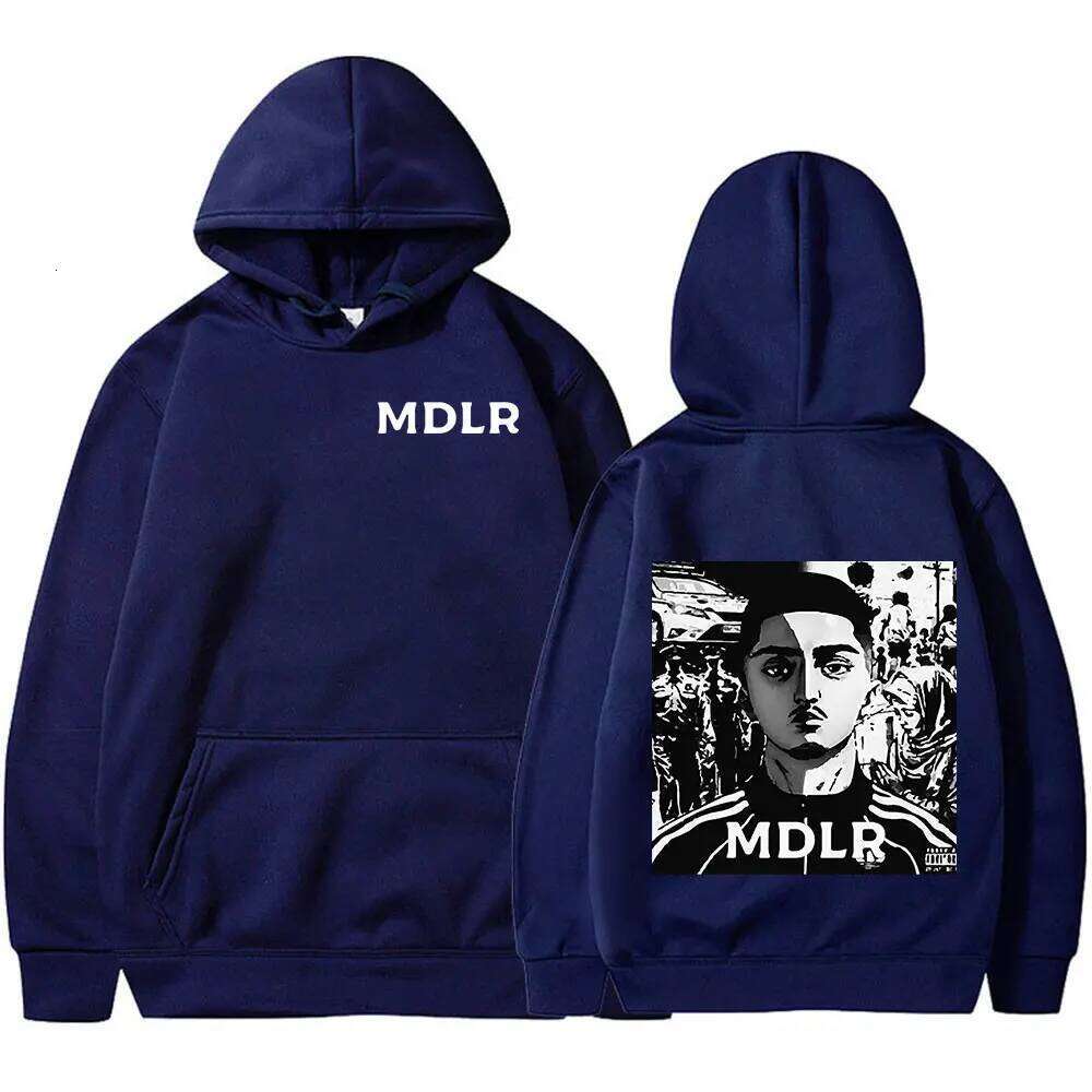 Morad MDLR rapper pattern hoodie adult women's hip-hop sweatshirt men's autumn and winter retro loose street pullover Z260314