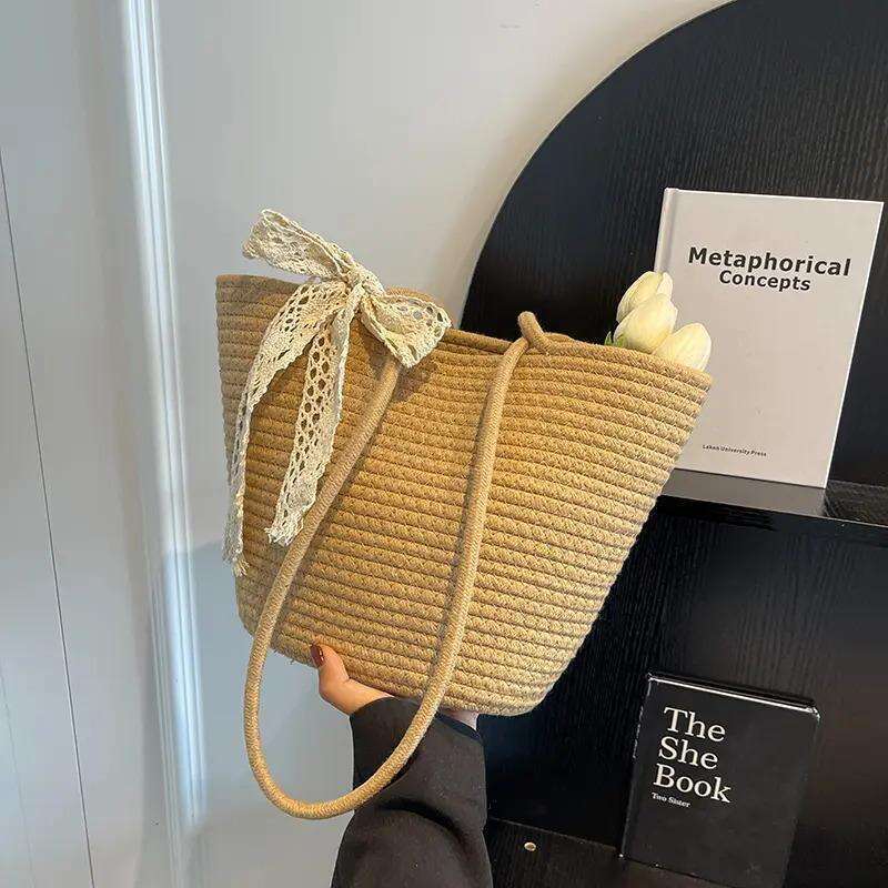 Woven Straw For Women Large Capacity New Fashion Summer Versatile Shoulder Beach Tote Bag