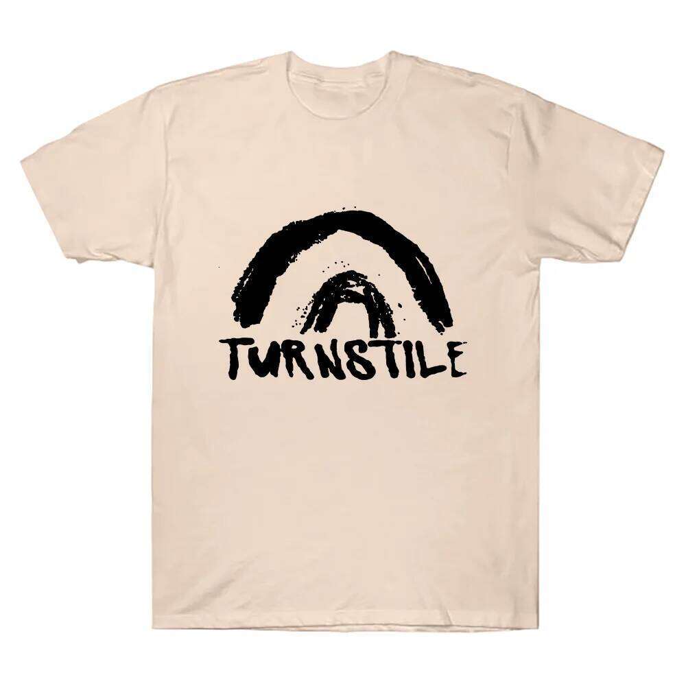 DOUBLE RAINBOW Tee Turnstile Band Shirt Short Sleeve T-shirt Unisex Clothing Graphic Print Rock Streetwear Y2K Z260314