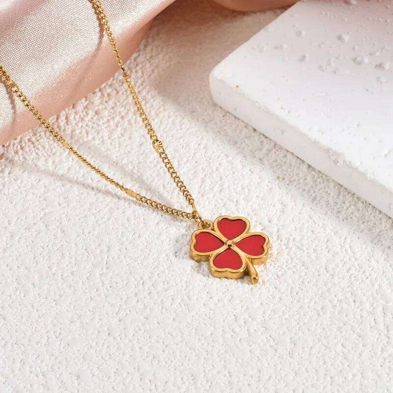 Heart-shaped Cr Pendant Necklace Deformed 4-in-1 Titanium Steel Clavicle Choker Chain Aesthetic Jewelry Gifts H260312