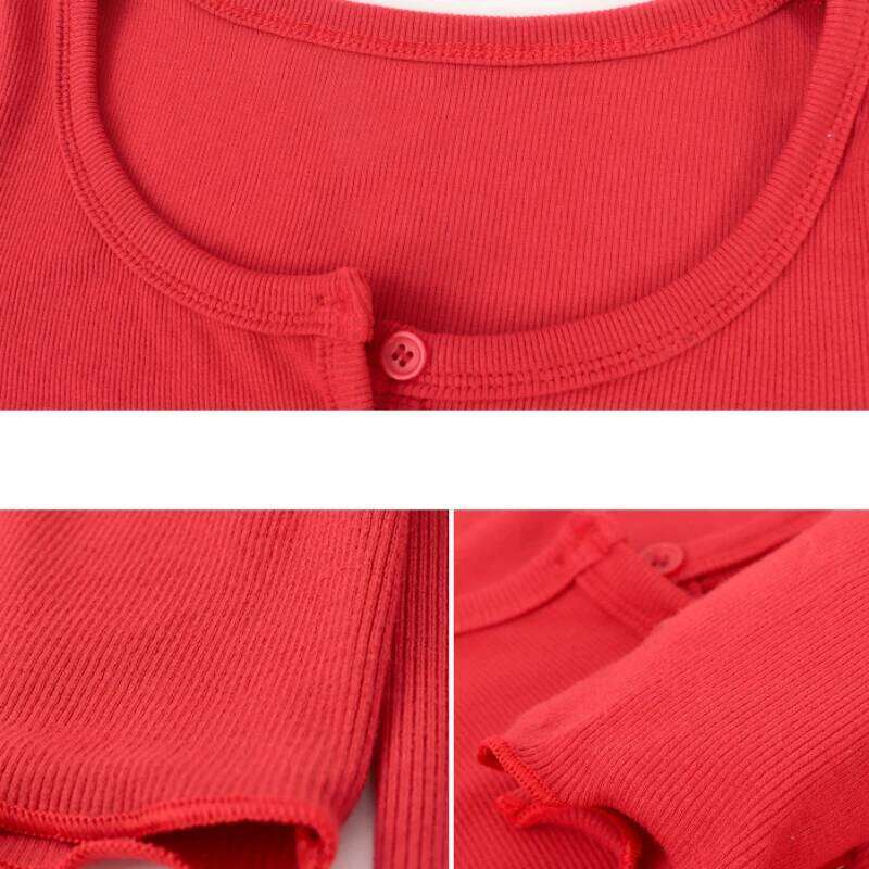 Korean Style Cardigan Women Buttons O-neck Long Sleeve Knittedwear Retro Bodycon Solid Causal Sexy Short Tops Hot Girls Fashion Z260314