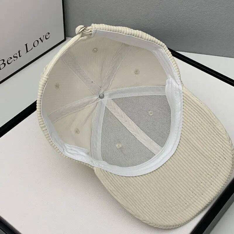 Fashion Corduroy Baseball Cap Ladies Letter C Snapback Hat Women Shopping Dress Up Adjustable Casual Caps Hip Hop Hats Z260313