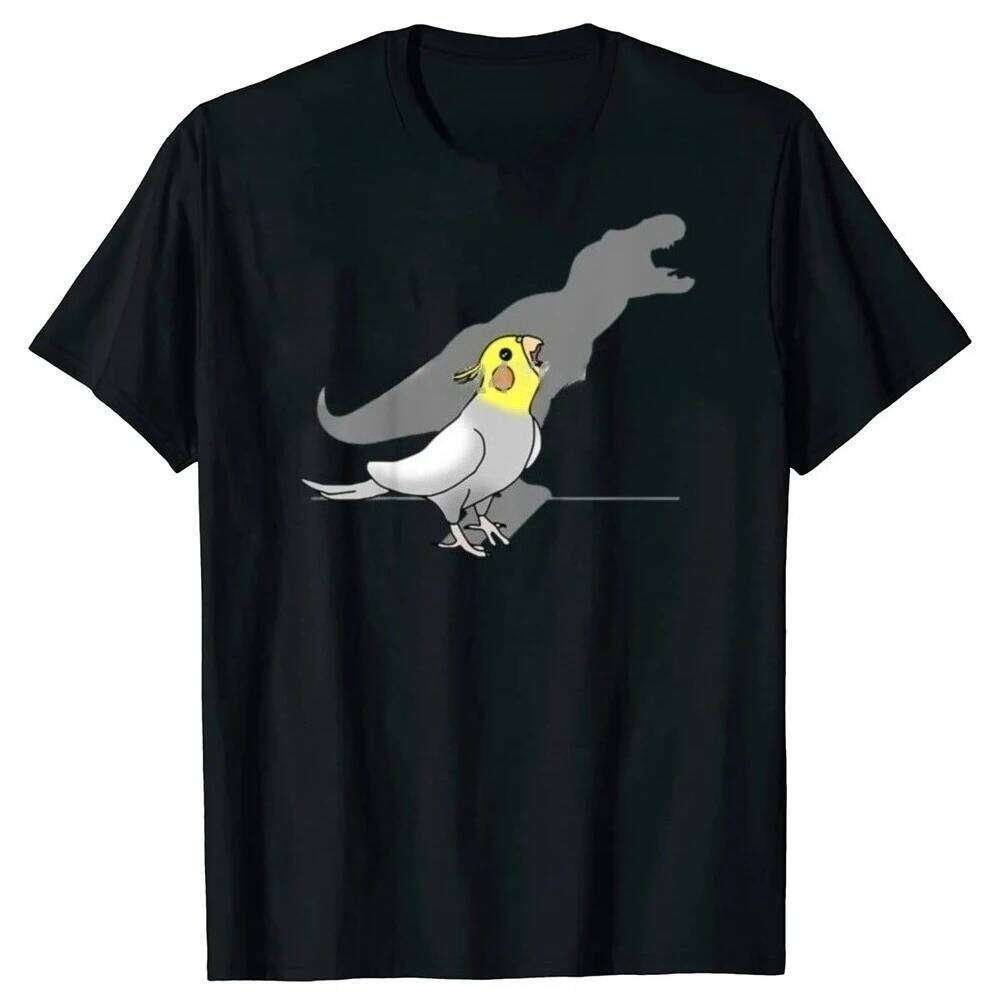 Cute Screaming Parrot Birb Funny Cockatiel T Shirts Graphic Streetwear Short Sleeve Birthday Gifts Summer Style T-shirt Women Z260314