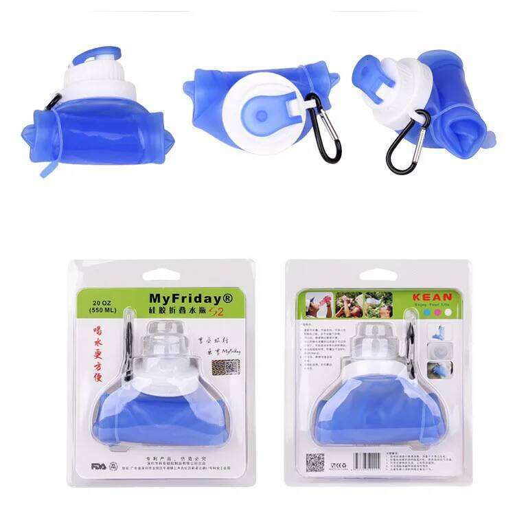 320-500ML Foldable Silicone Soft Flask Water Bottle Outdoors Camping Traveling Sport Running Jogging Hydration Bladder Pack Vest Z260314