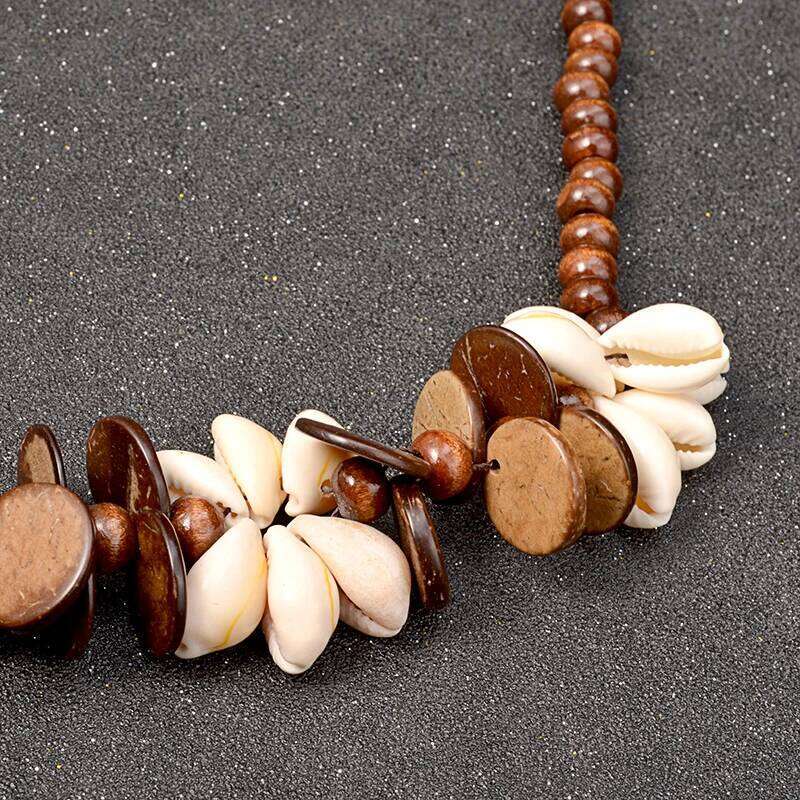 UDDEIN Bohemian long pendant women wood chain shell flower statement jewelry wholesale vintage maxi necklace H260312