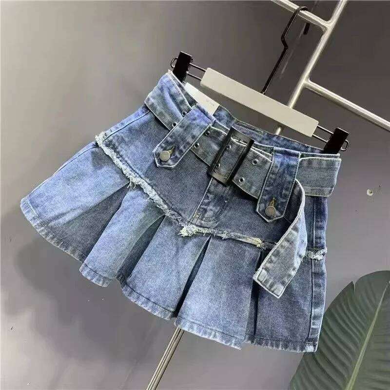 New Fashion Three Dimensional Strap Pocket Wash High Tooling Denim Women Y2K Summer Vintage Casual Joker A Skirt Z260314
