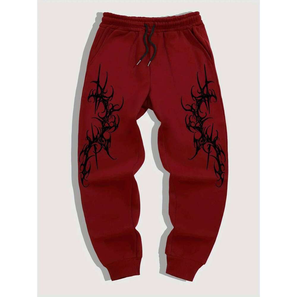 2025 Men's Gothic Print Casual Jogging Multifunctional Couple Fashion Hip Hop Comfortable Sport Pants Z260315