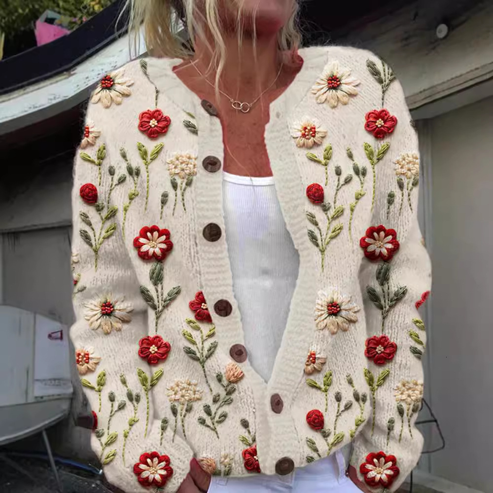 Luxury Brand Designer Clothes New Cross-Border 3D Creative Animal Print Pattern Autumn Stylish Versatile Cardigan For European And American Women'