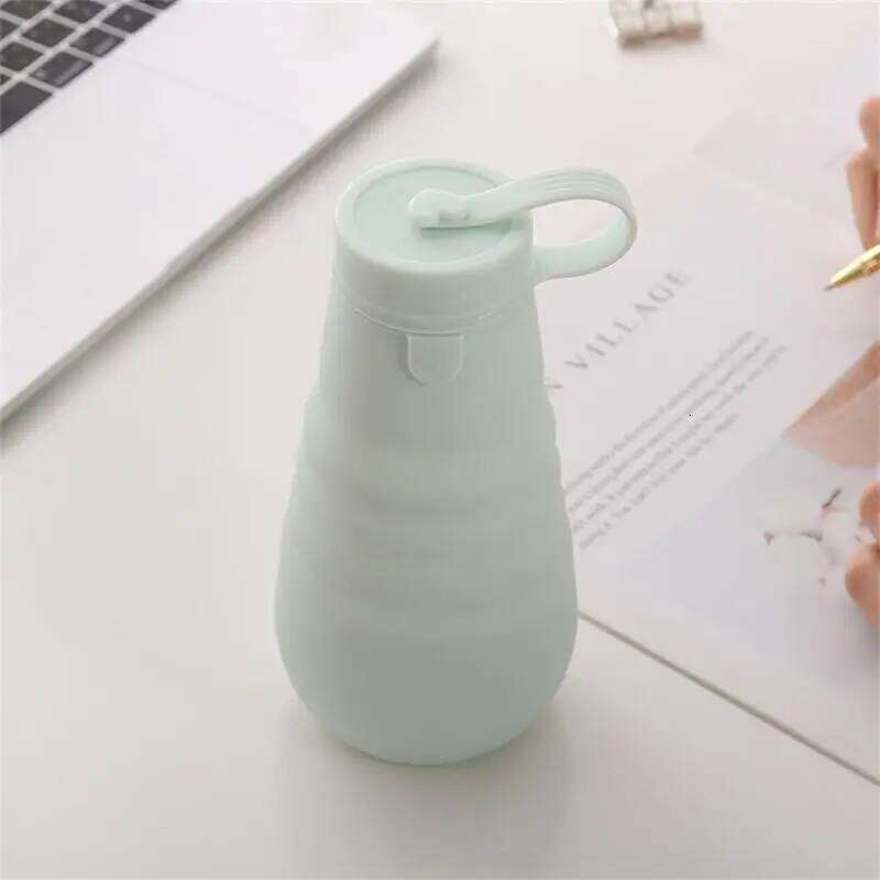 500ml Portable Retractable Silicone Cups Foldable Collapsible Water Bottle Outdoor Travel Drinking Cup For Camping Drinkware Z260314
