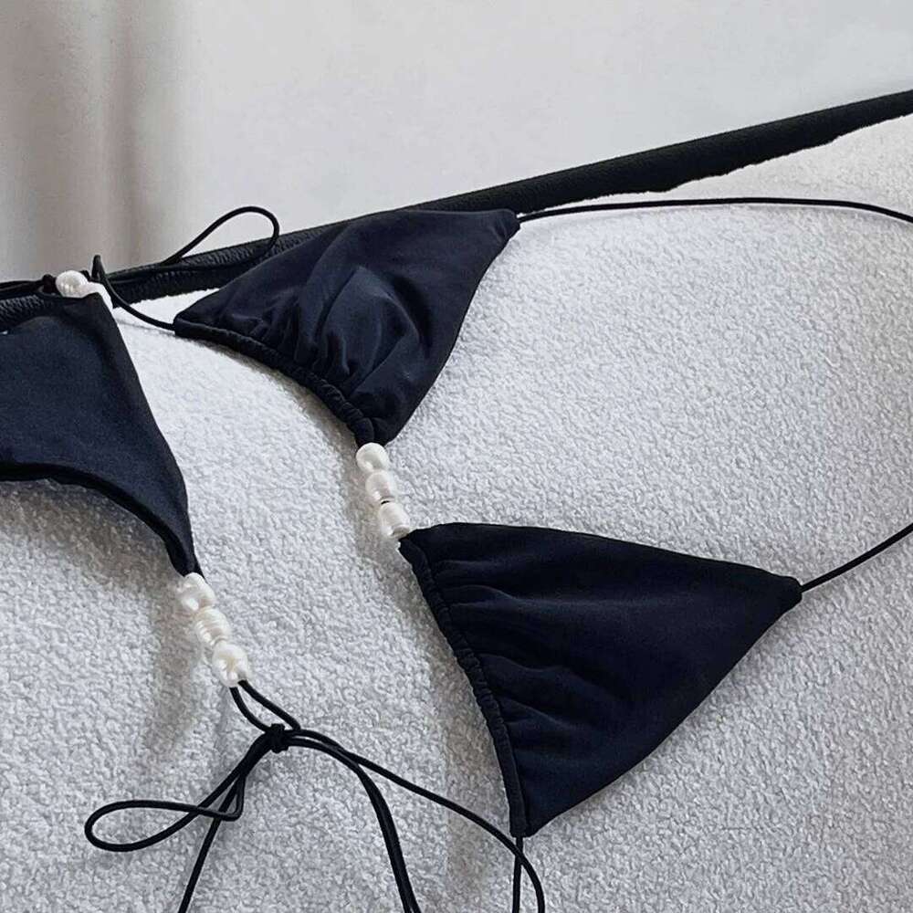 Sexy Bikini Women Swimsuit Female Swimwear Bandeau Biquini Thong Bathing Suit Shiny Swimming Suits Halter Bodysuit Beachwear 26H0313