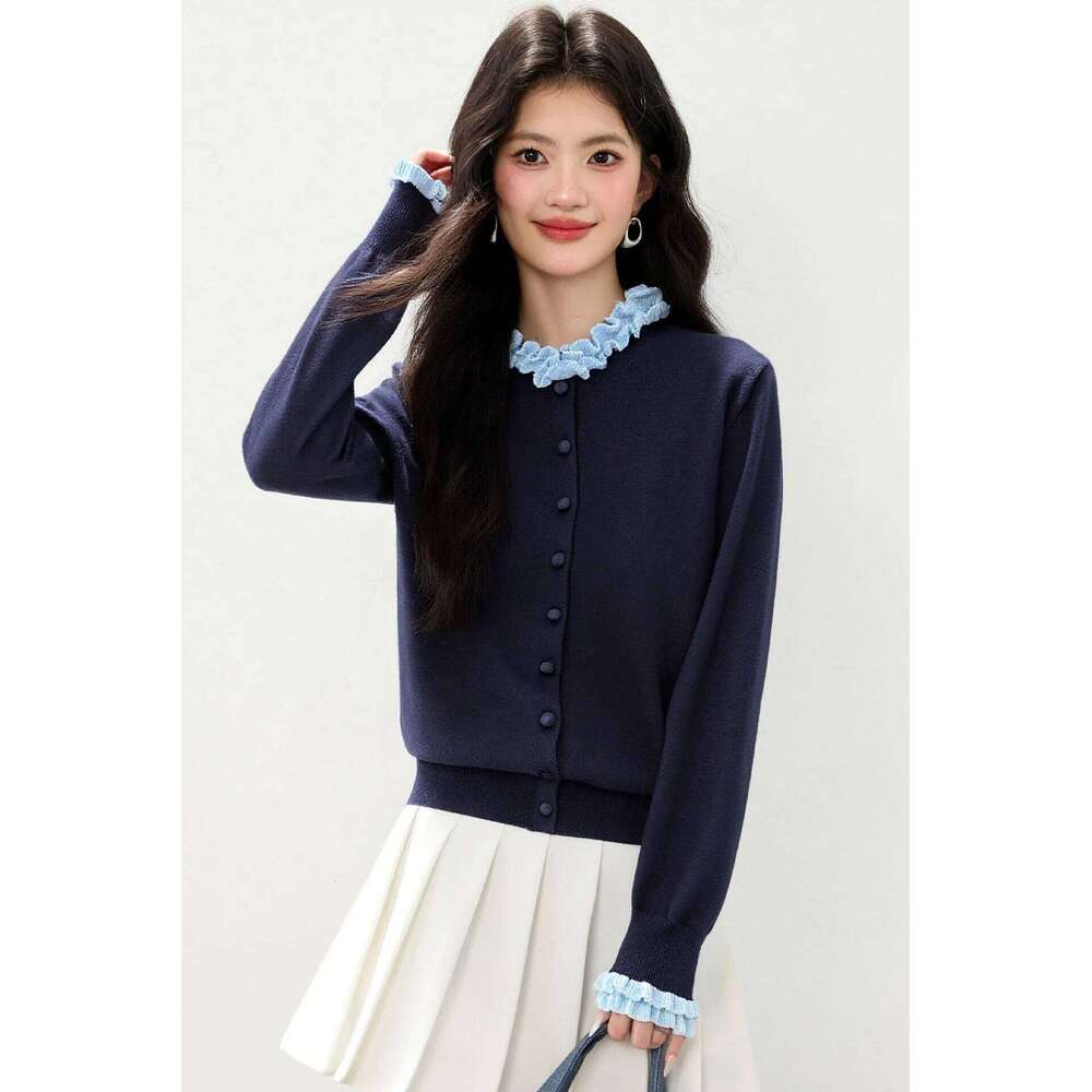 New Stylish Sweater Cardigan For Women In Autumn And Winter 2025 Paired With A Knitted Base Layer Z260313