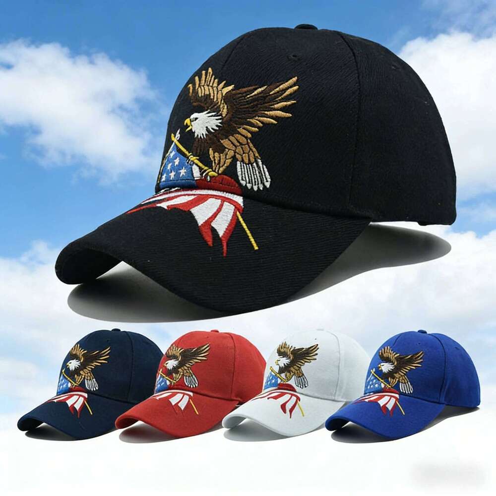 Hot Sale USA Flag Eagle Embroidery Baseball Cap Women Fashion Casual Sun UV Protection Outdoor Travel Visor Hat Z260314