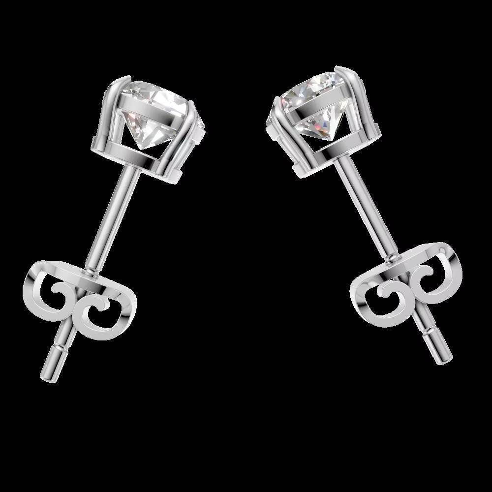 Moissanite Diamond Solitaire Stud Earrings 14kt 18k Gold Plated for Womens Party Wedding IGI Certified Jewelry