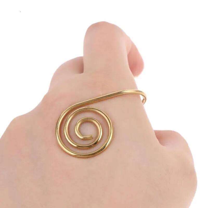 Adjustable Metal Portable Jewelry Accessories Palm Handmade Reiki Energy Spiral Hand Ring Gift H260312