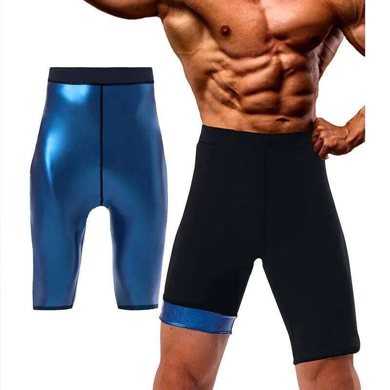 Men's High Waist Abdominal Fitness Running Sports Heat Gathering Shorts Sweat Pants 26Y0313