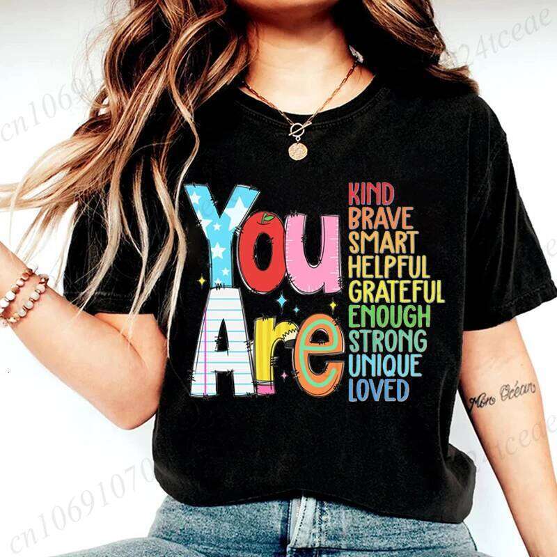 You Are Kinds Shirts for Women Back To School Tees Fashion Casual Teacher Appreciation Tee Trend Retro Women's T-shirts Z260314