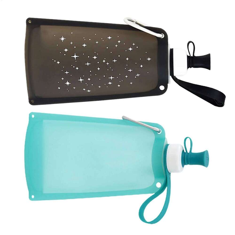 550ml Soft Folding Collapsibles Bottle Silicone Outdoor Sport Portable Water Bag Running Camping Z260314