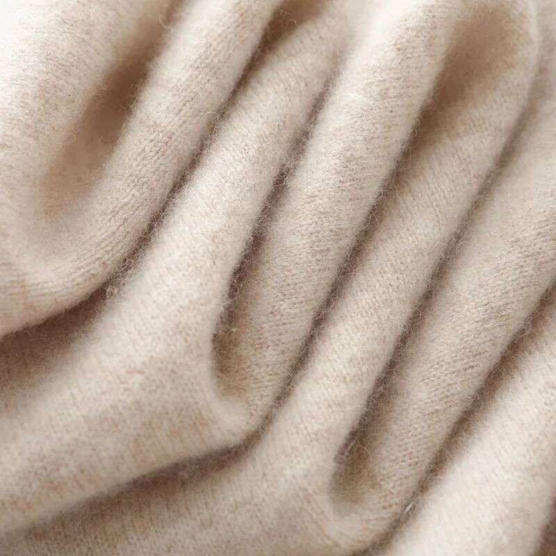 Christmas 100% Merino Wool 7-Needle Thick Knit Cardigan Loose Plus Size Top Women's Double Pocket Cashmere Coat Winter YYY2437 Z260313