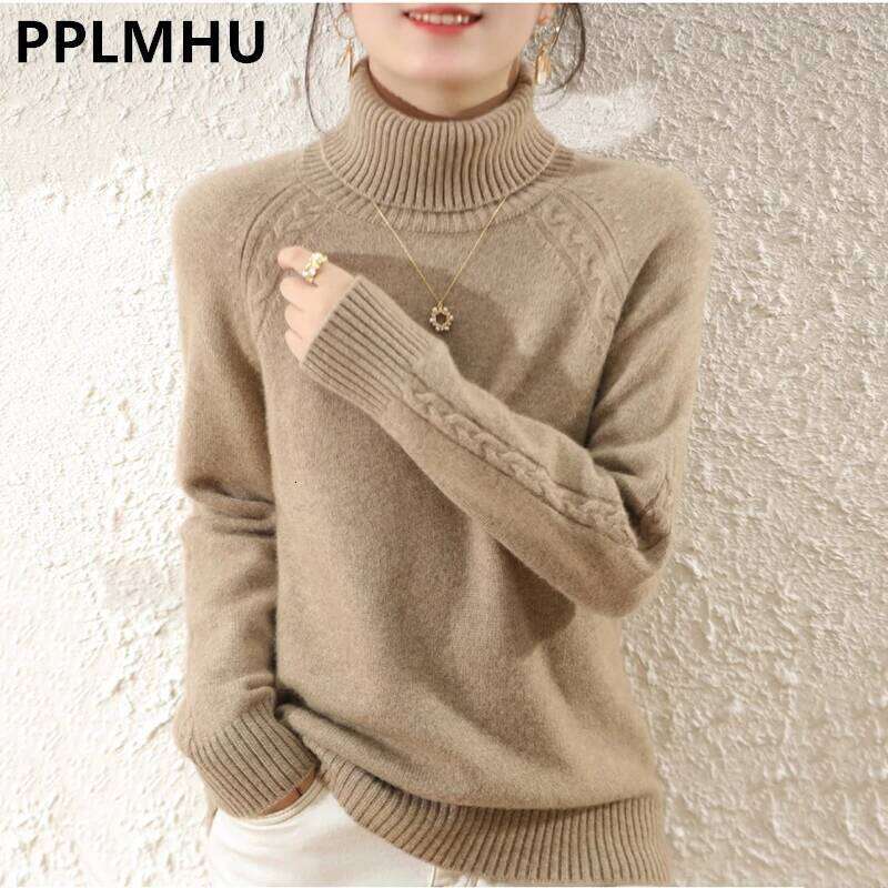 Turtleneck Sweater For Women Fall Winter Casual Knitted Tops Candy Colors Korean Long Sleeve Bottomed Pullover New Sueter Female Z260314