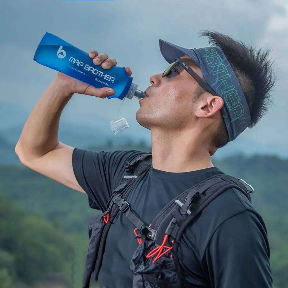 250/500ML Soft Silicone Mouth TPU Outdoor Water Bottle Food Grade Collapsible Hydration Bag Running Camping Z260313