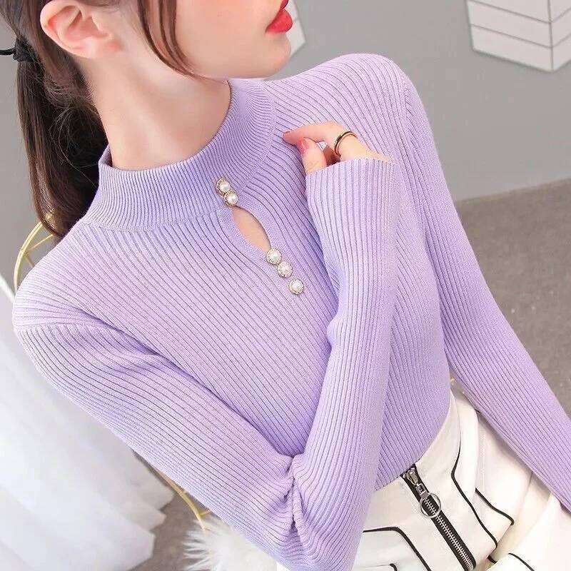 2023 New Women Turtleneck Sweater Autumn Winter Thick Warm Pullover Top Oversized Casual Loose Knitted Jumper Female Pull Z260313