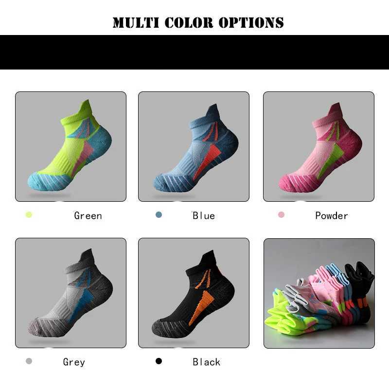 Socks Woman Running Short Socks Advanced Sports Socks Looped Back Color Socks Compression Calcetines Ciclismo Hombre Cycling D260313