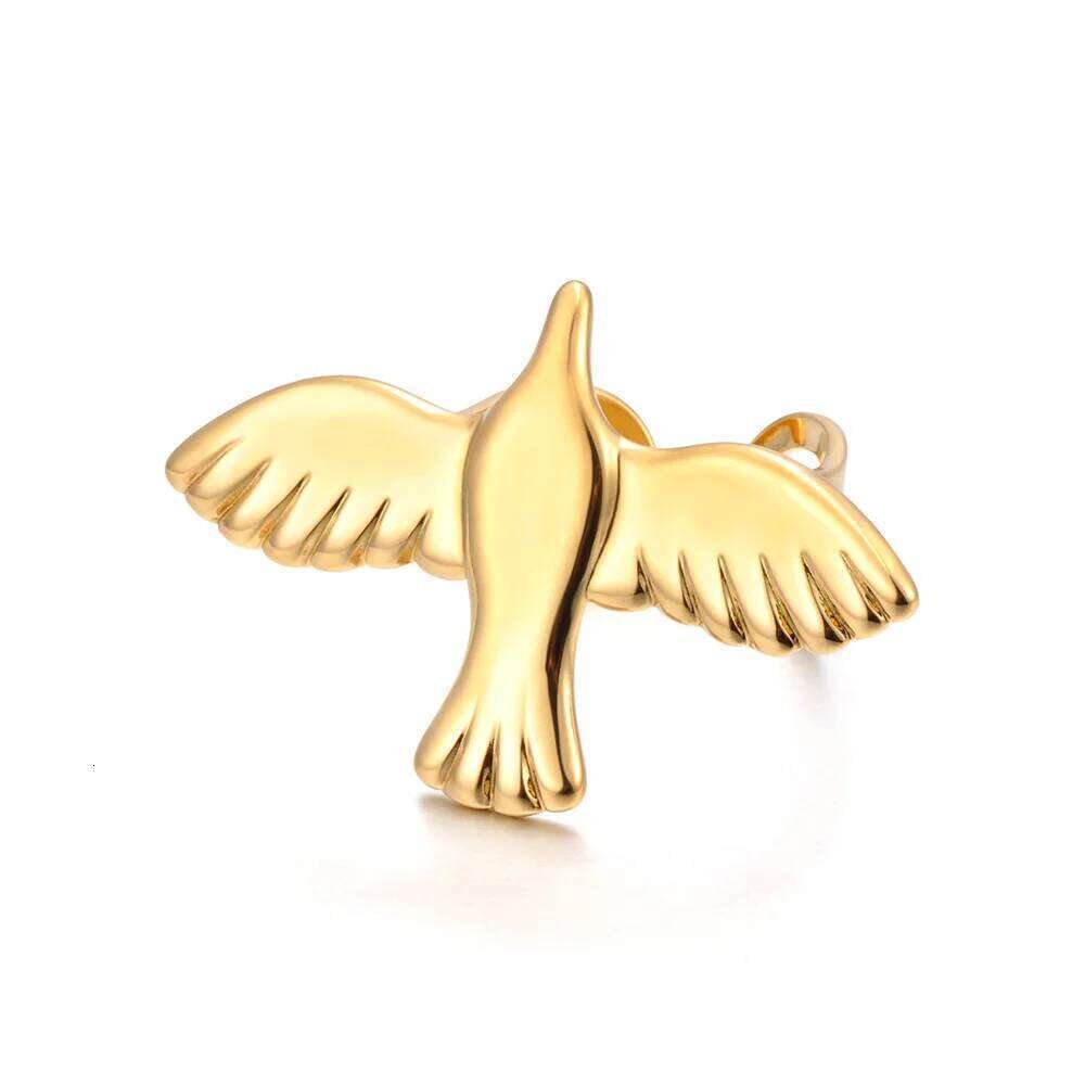 Lokaer Fashion Bee Open for Women Stainless Steel Gold Color Finger Rings Insect Animal Jewelry Gift Wholesale R25025 H260312