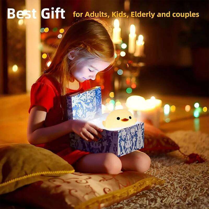 DoDo Night Light, Cute Duck Lamp, Rechargeable Dimmable Nightlight, Silicone LED Bedside Lamp Nursery Touch-Sensitive 26Y0313
