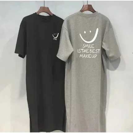 Korean Style Ins Retro Printed Short Sleeved Dress Womens Summer New Oversize Loose Pullover DressT260314