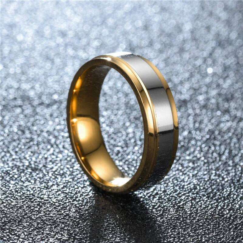 Stainless Steel Couple Rings Set Matching Wedding Bands for Men & Women Anniversary Valentine Gift - Sizes 6-13 H260312