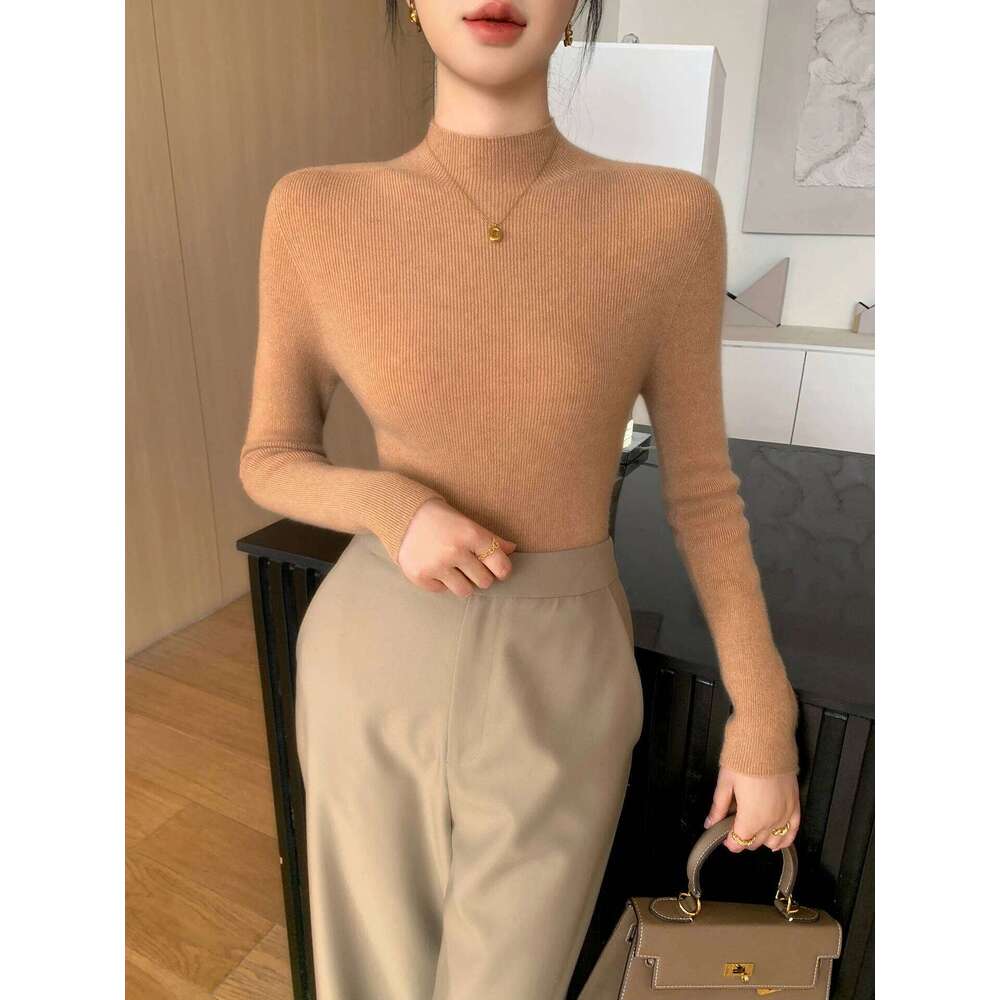 Fashion Woman Autumn Winter Sweater Elegant Female Merino Wool Knitwear Slim Pullover Cashmere Lady Long Sleeve Clothing Tops Z260313