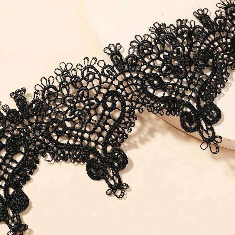 Classic Gothic Tattoo Lace Choker Necklace For Women Big Flower Chain Charm Necklaces Boho Jewelry Christmas Gift X084 H260312